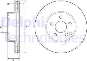 Delphi BG4945C - Гальмівний диск autodetail.com.ua