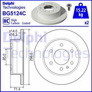Delphi BG5124C - Гальмівний диск autodetail.com.ua