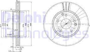 Delphi BG3240C - Гальмівний диск autodetail.com.ua