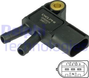 Delphi DPS00014 - Датчик, тиск ВГ autodetail.com.ua