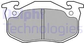 Delphi LP699 - Комплект гальмівних накладок, дискове гальмо autodetail.com.ua