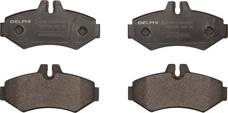 Delphi LP1437 - Комплект гальмівних накладок, дискове гальмо autodetail.com.ua