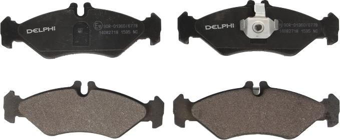 Delphi LP1595 - Комплект гальмівних накладок, дискове гальмо autodetail.com.ua