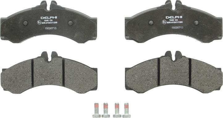 Delphi LP1046 - Комплект гальмівних накладок, дискове гальмо autodetail.com.ua