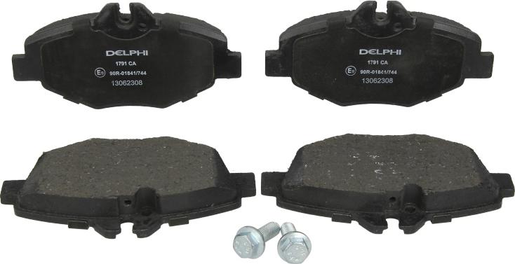 Delphi LP1791 - Комплект гальмівних накладок, дискове гальмо autodetail.com.ua