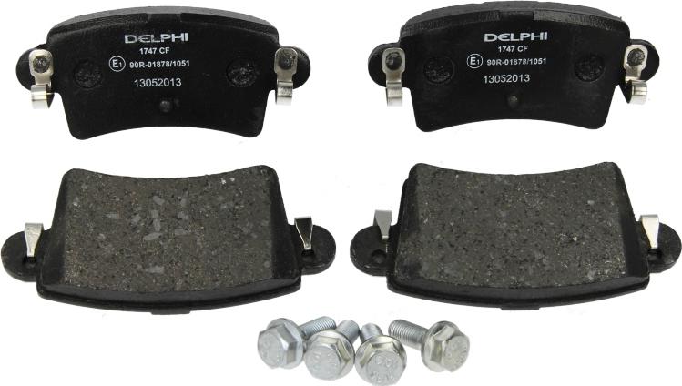Delphi LP1747 - Комплект гальмівних накладок, дискове гальмо autodetail.com.ua