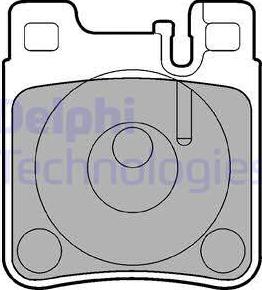 Delphi LP841 - Комплект гальмівних накладок, дискове гальмо autodetail.com.ua