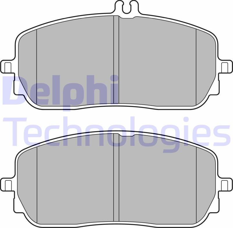 Delphi LP3437 - Комплект гальмівних накладок, дискове гальмо autodetail.com.ua