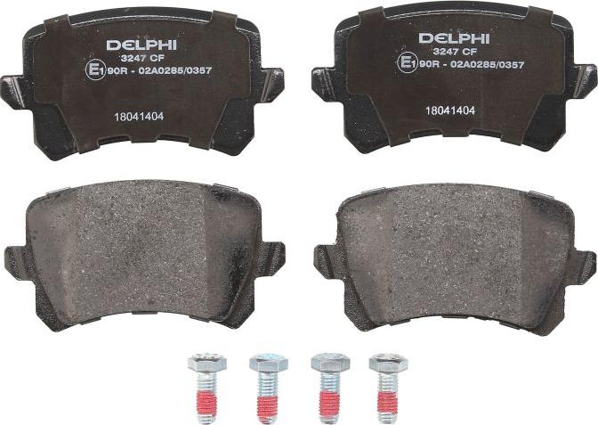 Delphi LP3247 - Комплект гальмівних накладок, дискове гальмо autodetail.com.ua
