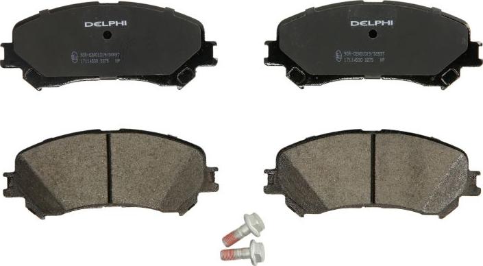 Delphi LP3275 - Комплект гальмівних накладок, дискове гальмо autodetail.com.ua