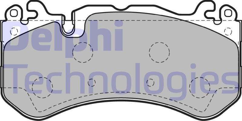 Delphi LP2149 - Комплект гальмівних накладок, дискове гальмо autodetail.com.ua