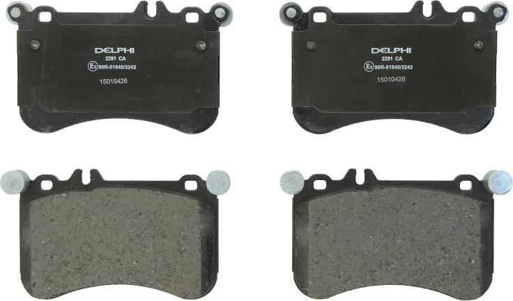 Delphi LP2291 - Комплект гальмівних накладок, дискове гальмо autodetail.com.ua