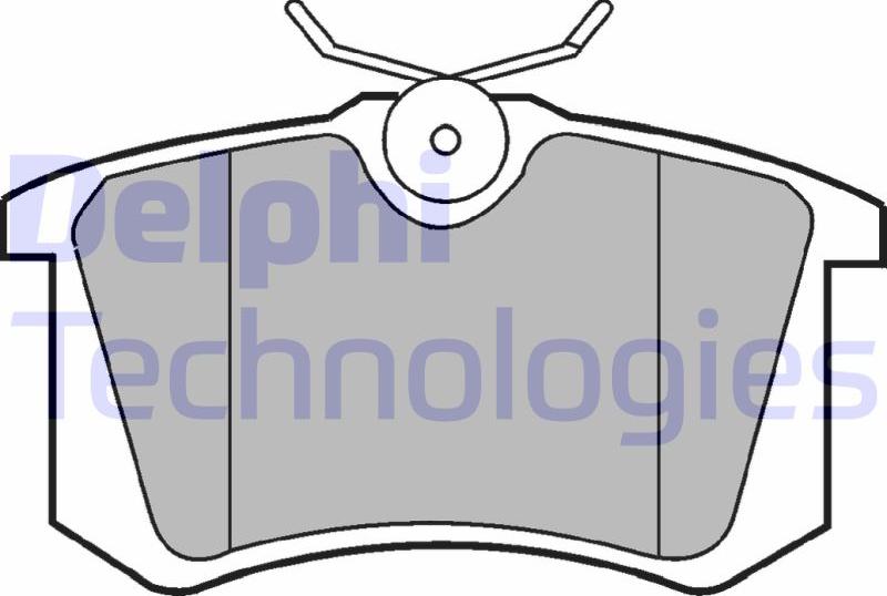 Delphi LP2255 - Комплект гальмівних накладок, дискове гальмо autodetail.com.ua