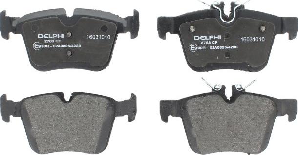 Delphi LP2763 - Комплект гальмівних накладок, дискове гальмо autodetail.com.ua