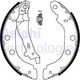 Delphi LS1828 - Комплект гальмівних колодок autodetail.com.ua