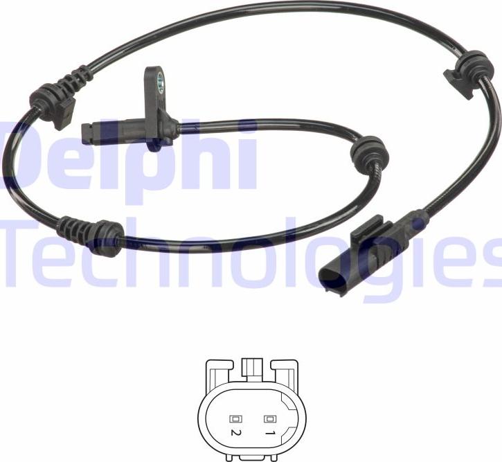 Delphi SS20552 - Датчик, кількість обертів колеса autodetail.com.ua