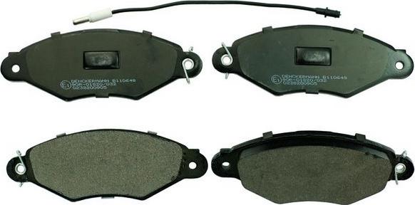 Denckermann B110648 - Комплект гальмівних накладок, дискове гальмо autodetail.com.ua