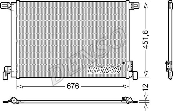 Denso DCN02008 - Конденсатор, система кондиціонування повітря autodetail.com.ua