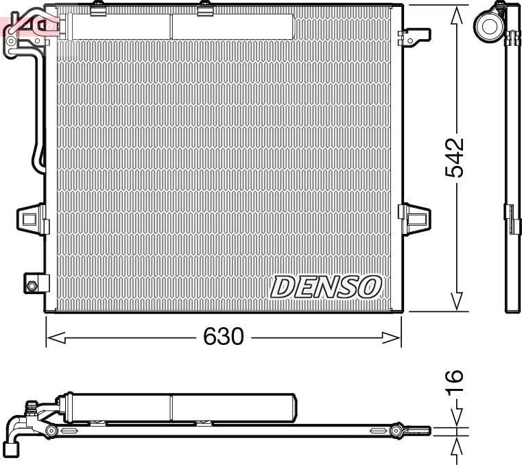 Denso DCN17057 - Конденсатор, система кондиціонування повітря autodetail.com.ua