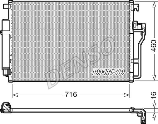 Denso DCN17008 - Конденсатор, система кондиціонування повітря autodetail.com.ua