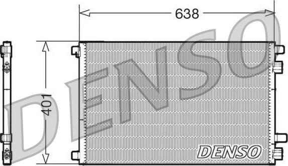 Denso DCN23012 - Конденсатор, система кондиціонування повітря autodetail.com.ua