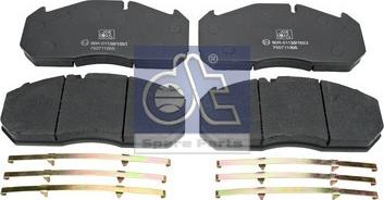 DT Spare Parts 3.96401 - Комплект гальмівних накладок, дискове гальмо autodetail.com.ua