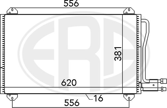 ERA 667055 - Конденсатор, система кондиціонування повітря autodetail.com.ua