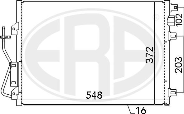 ERA 667038 - Конденсатор, система кондиціонування повітря autodetail.com.ua