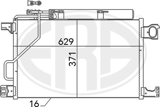ERA 667105 - Конденсатор, система кондиціонування повітря autodetail.com.ua