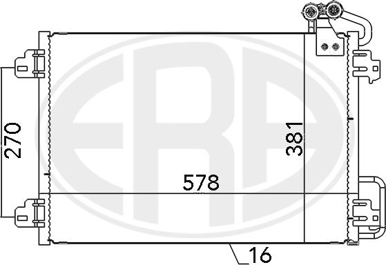 ERA 667127 - Конденсатор, система кондиціонування повітря autodetail.com.ua
