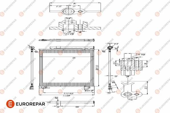 EUROREPAR 1618100080 - Конденсатор, система кондиціонування повітря autodetail.com.ua