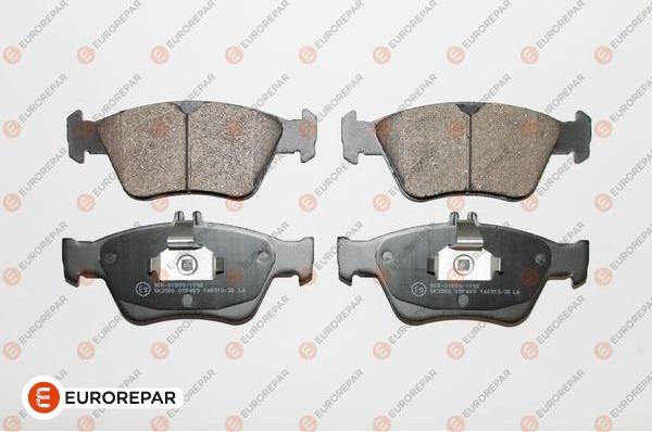 EUROREPAR 1617254580 - Комплект гальмівних накладок, дискове гальмо autodetail.com.ua