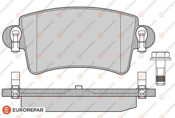 EUROREPAR 1617258980 - Комплект гальмівних накладок, дискове гальмо autodetail.com.ua