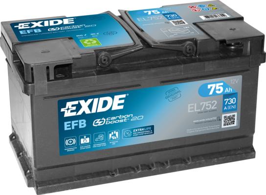 Exide EL752 - Стартерний акумулятор autodetail.com.ua
