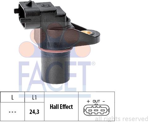 FACET 9.0459 - Датчик, положення кулачкового вала autodetail.com.ua