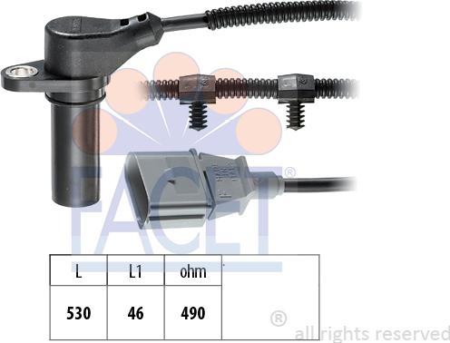 FACET 9.0504 - Імпульсний датчик, колінчатий вал autodetail.com.ua