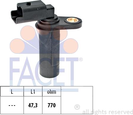 FACET 9.0538 - Імпульсний датчик, колінчатий вал autodetail.com.ua
