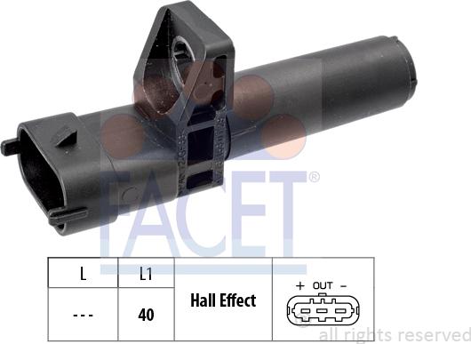 FACET 9.0655 - Імпульсний датчик, колінчатий вал autodetail.com.ua