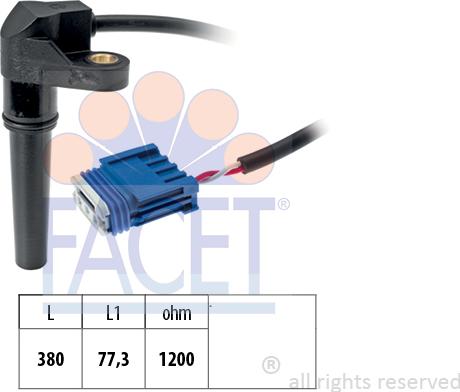 FACET 9.0618 - Датчик кількості обертів, автоматична коробка передач autodetail.com.ua