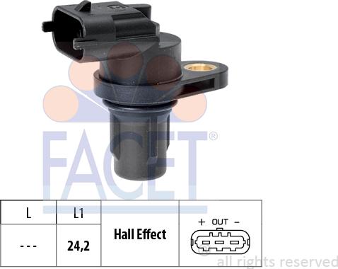 FACET 9.0387 - Датчик, положення кулачкового вала autodetail.com.ua