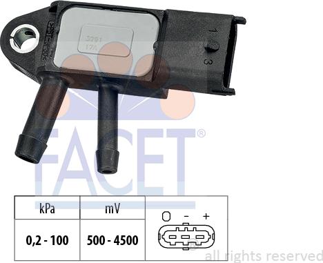 FACET 10.3291 - Датчик тиску повітря, регулювання висоти autodetail.com.ua