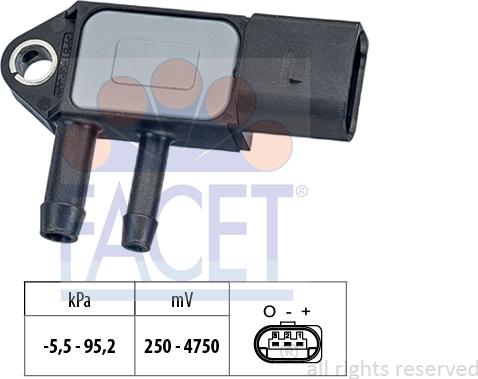 FACET 10.3263 - Датчик тиску, підсилювач гальмівного зусилля autodetail.com.ua