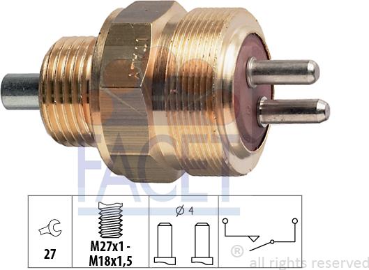 FACET 7.6147 - Перемикач, блокування диференціала autodetail.com.ua