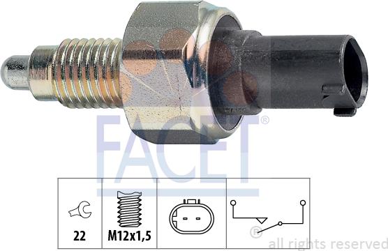 FACET 7.6252 - Перемикач, ліхтар заднього ходу autodetail.com.ua