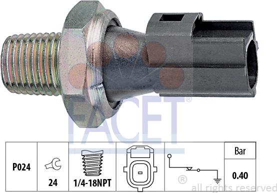 FACET 7.0145 - Датчик, тиск оливи autodetail.com.ua