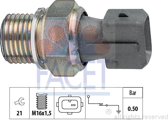 FACET 7.0116 - Датчик, тиск оливи autodetail.com.ua
