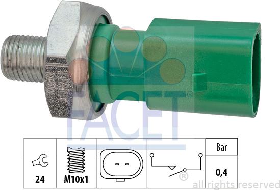 FACET 7.0204 - Датчик, тиск оливи autodetail.com.ua
