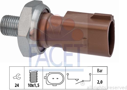 FACET 7.0217 - Датчик, тиск оливи autodetail.com.ua