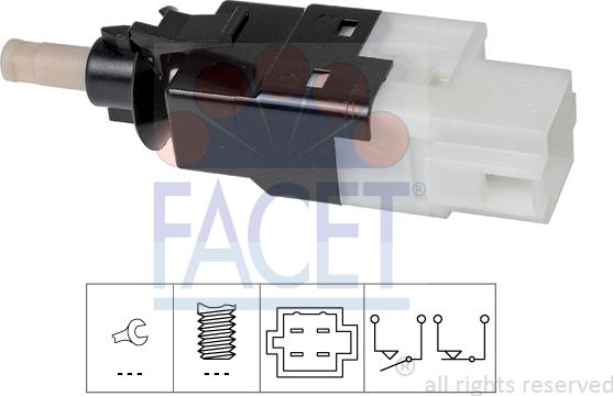 FACET 7.1252 - Перемикач стоп-сигналу autodetail.com.ua