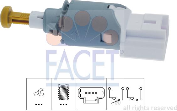 FACET 7.1225 - Перемикач стоп-сигналу autodetail.com.ua